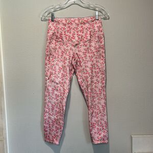 Evolution And Creation Womens Leggings S Floral Pockets Pickleball Gym Running